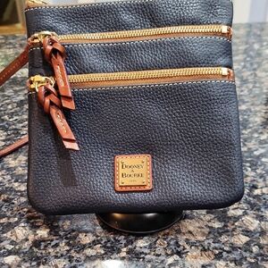 Dooney & Bourke Black and Brown Crossbody Bag